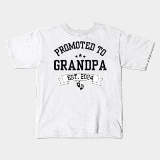 Pregnancy Announcement Gifts for Grandparents, Promoted to Grandma & Grandpa Kids T-Shirt